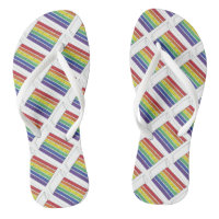 Rainbow Layer Cake Pride Gay Wedding Flip Flops