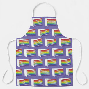 Rainbow Layer Cake Slice LGBT Gay Pride Love Apron