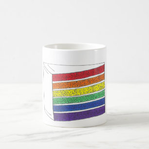Rainbow Layer Cake Slice Pride Mug