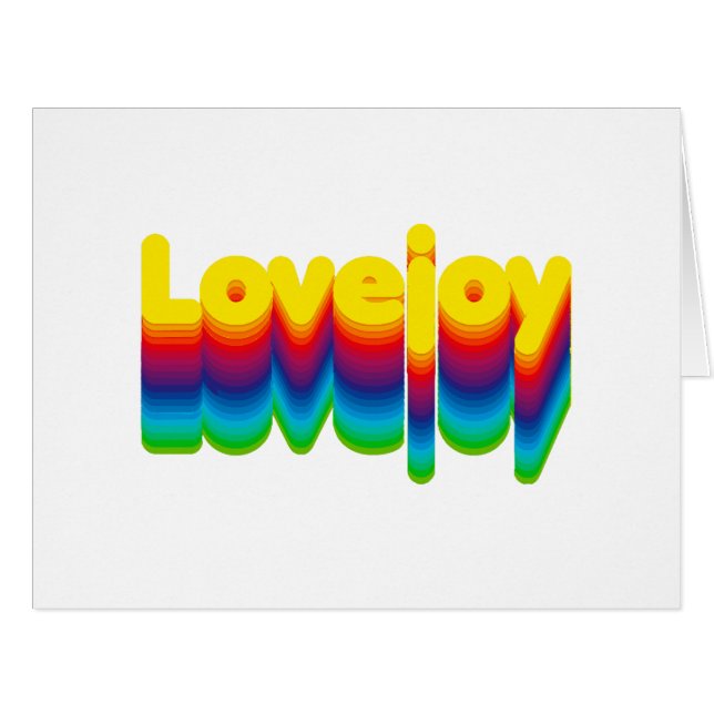 Rainbow Layers Lovejoy Name Label  (Front Horizontal)