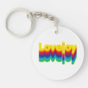 Rainbow Layers Lovejoy Name Label Key Ring