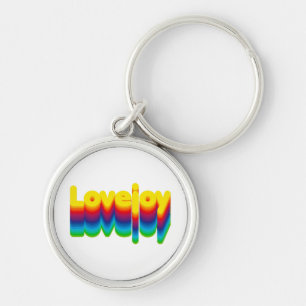 Rainbow Layers Lovejoy Name Label Key Ring