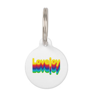 Rainbow Layers Lovejoy Name Label Pet Tag