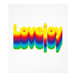 Rainbow Layers Lovejoy Name Label Photo Print