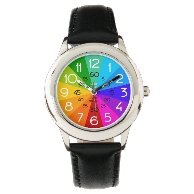 Rainbow Learn to Tell Time Kids Watch (Front)