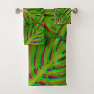 Rainbow Leaves Bath Towel Set