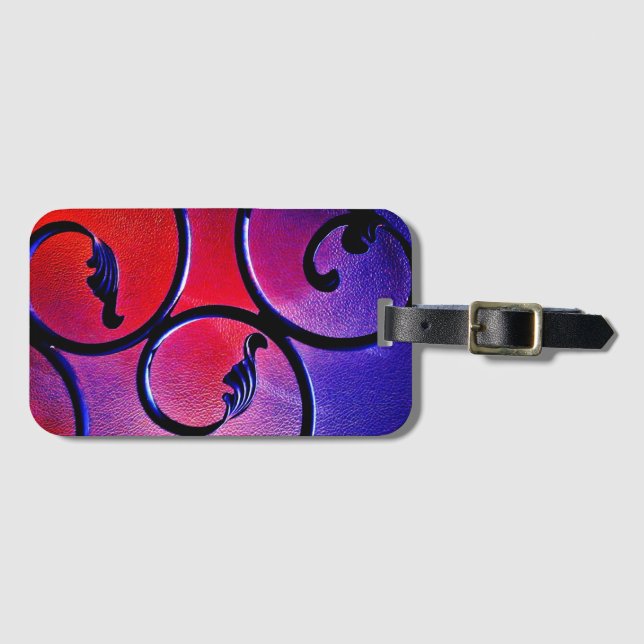 Rainbow Leaves  Luggage Tag (Front Horizontal)