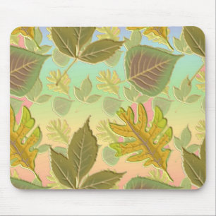 Rainbow Leaves Mouse Pad