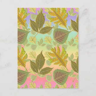 Rainbow Leaves Postcard