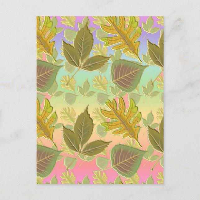 Rainbow Leaves Postcard (Front)