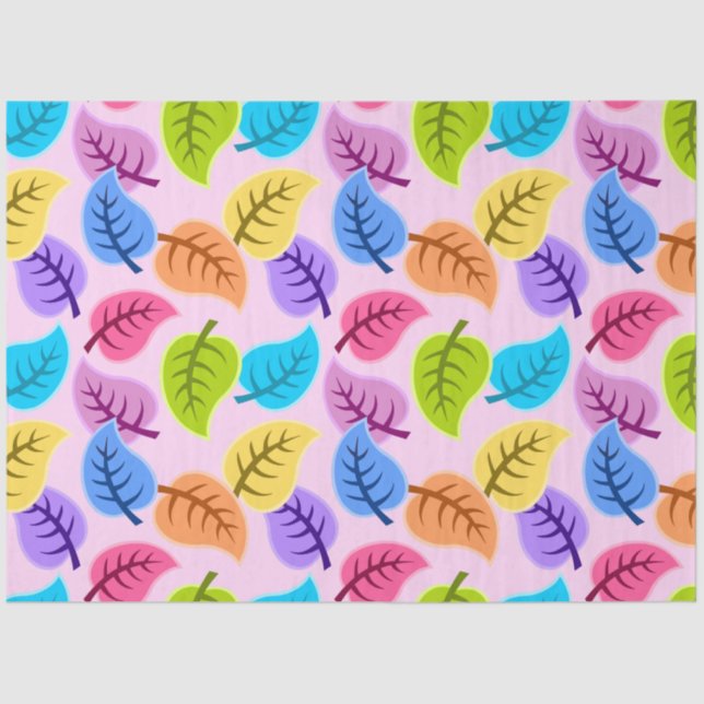 rainbow leaves tissue paper (Front)