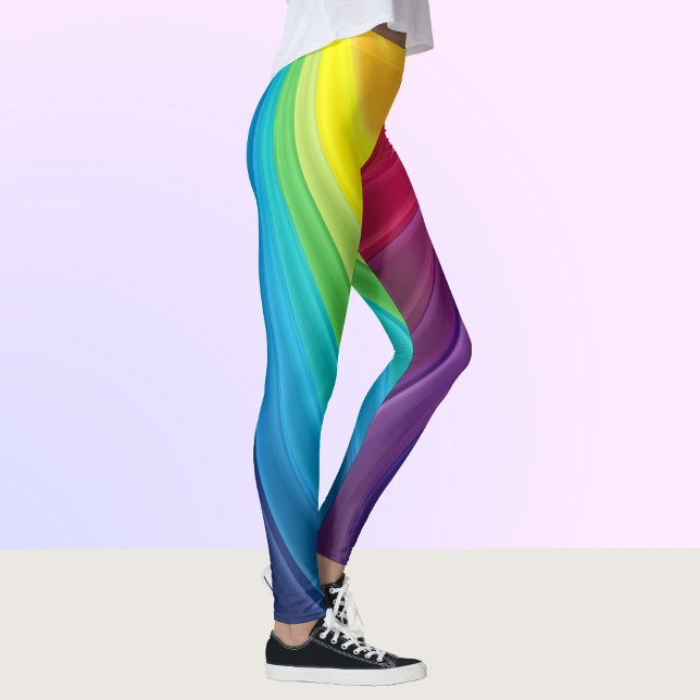 Rainbow Leggings Colourful Swirl Yoga Pants Tights (Creator Uploaded)
