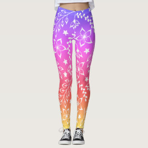Rainbow leggings for gym and yoga