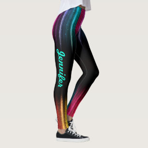 Rainbow Leggings Your Name Women's Exercise Pants