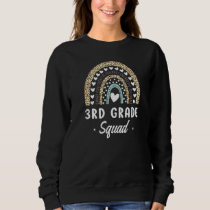 Rainbow Leopard 3rd Grade Back To School Teachers  Sweatshirt