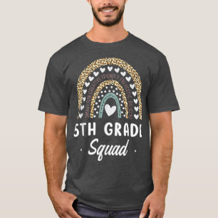 Rainbow Leopard 5th Grade Back To School Teachers T-Shirt