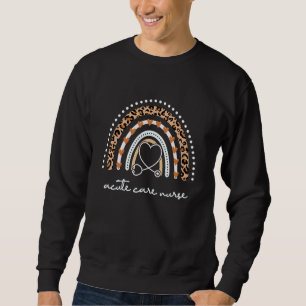 Rainbow Leopard acute care nurse Sweatshirt