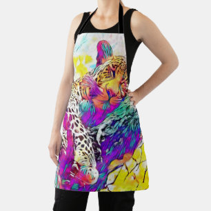 Rainbow leopard All-Over Print Apron