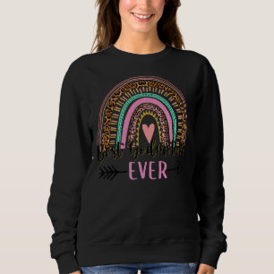 Rainbow Leopard Best Godmother Ever Mother's Day M Sweatshirt