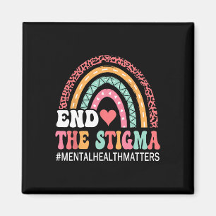 Rainbow Leopard End The Stigma Mental Health Matte Magnet