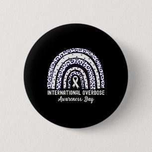 Rainbow Leopard International Overdose Awareness D 6 Cm Round Badge