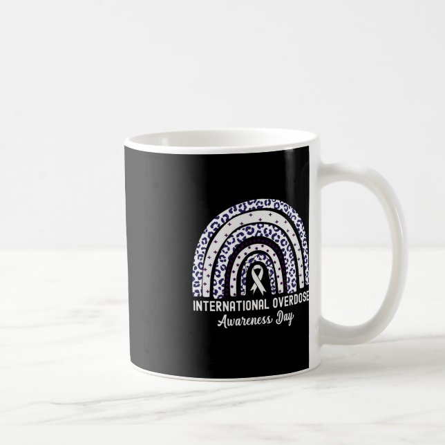 Rainbow Leopard International Overdose Awareness D Coffee Mug (Right)