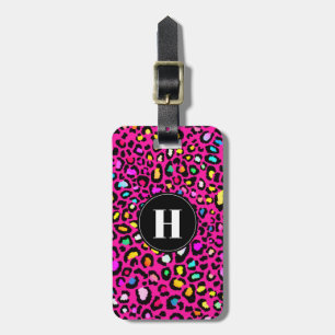 Rainbow Leopard Luggage Tag