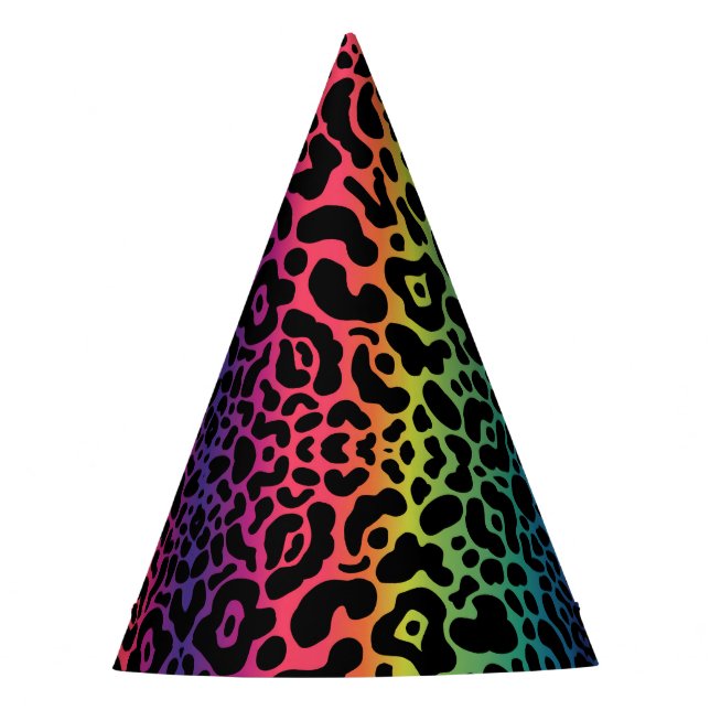 Rainbow Leopard Party Hat (Front)