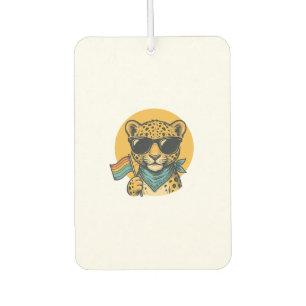 Rainbow Leopard Pride Flag Vintage Vector Design_1 Car Air Freshener