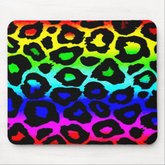 rainbow_leopard_print-altered mouse pad