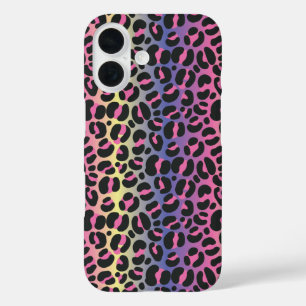 Rainbow Leopard Print iPhone 16 Case