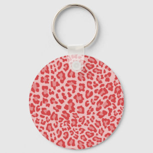 Rainbow Leopard Print Collection - Red Key Ring