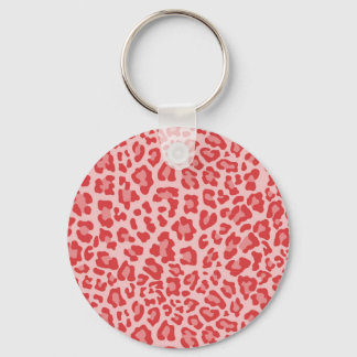 Rainbow Leopard Print Collection - Red Key Ring