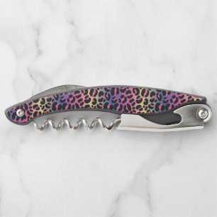 Rainbow Leopard Print Corkscrew
