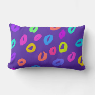 Rainbow Leopard Print Lumbar Cushion