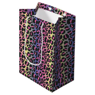 Rainbow Leopard Print Medium Gift Bag