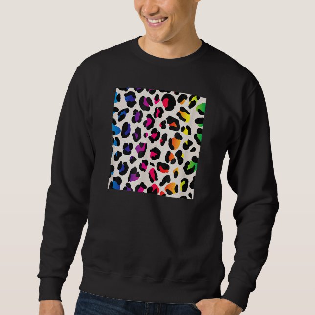 Rainbow Leopard Print Sweatshirt (Front)