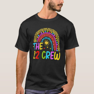 Rainbow Leopard Print The 22 Crew For Men Women Ki T-Shirt