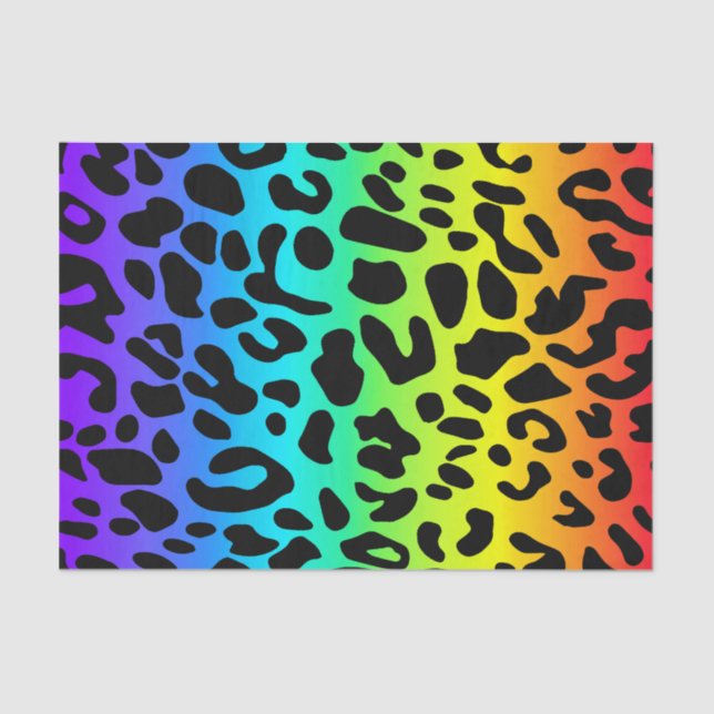 Rainbow Leopard Print Tissue Paper (Front)