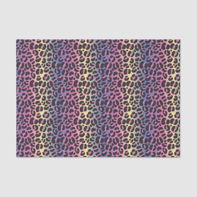 Rainbow Leopard Print Tissue Paper (Front)