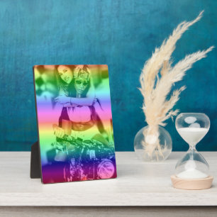 Rainbow Lesbian Pride Personalised Photo Plaque