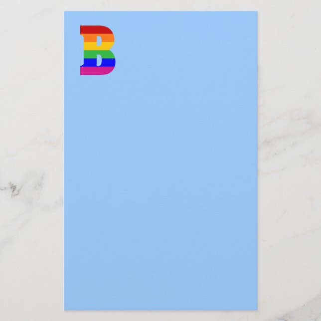 Rainbow Letter B Stationery (Front)
