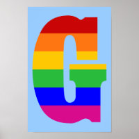 Rainbow Letter G