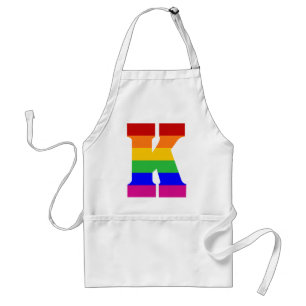 Rainbow Letter K Standard Apron