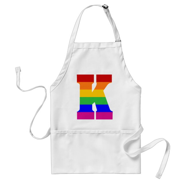 Rainbow Letter K Standard Apron (Front)