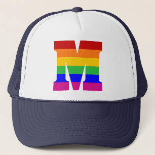 Rainbow Letter M Trucker Hat