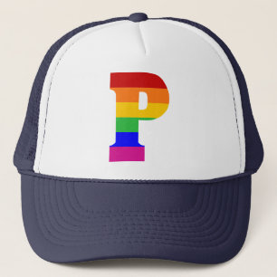 Rainbow Letter P Trucker Hat