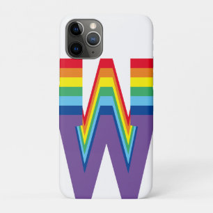 Rainbow Letter Retro Groovy Colourful LGTBQ+ Pride iPhone 11 Pro Case