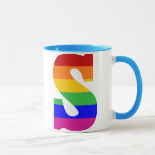 Rainbow Letter S Mug