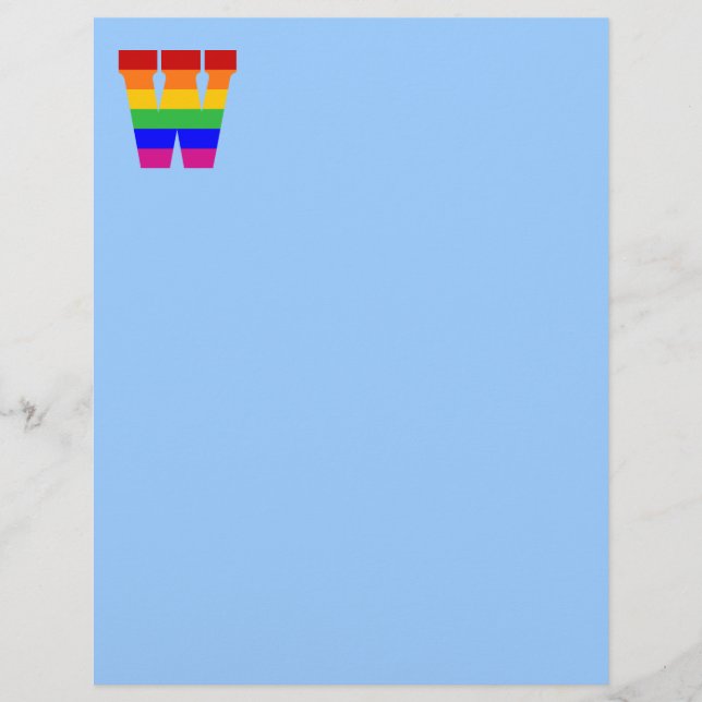 Rainbow Letter W (Front)